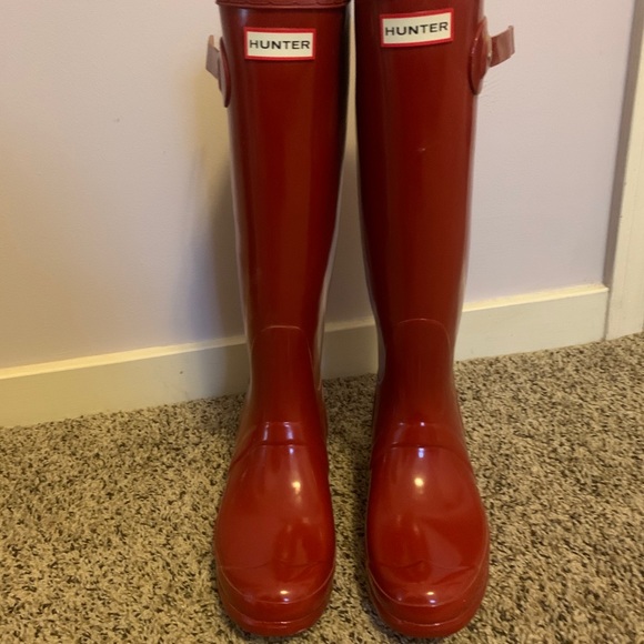 Hunter | Shoes | Red Hunter Boots Size 